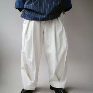 SE18 貳玖製造日式雙壓摺設計寬褲