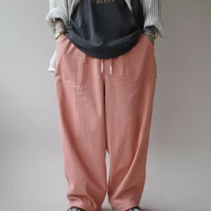 APR07 貳玖製造棉麻繭型褲