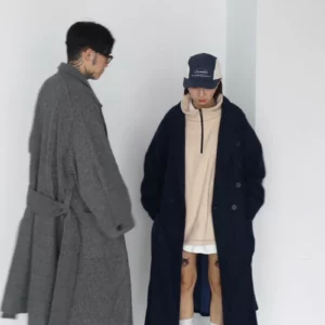 貳玖製造_ 重磅混羊毛雙扣前襟大衣