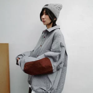 BE02 貳玖製造補釘格紋機能襯外