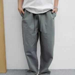 BE12 貳玖製造壓釦抽繩修身長褲